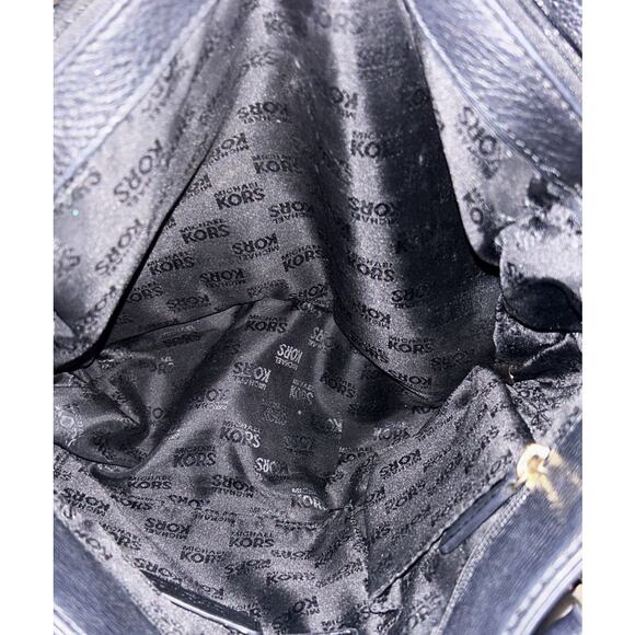 Michael Kors Hamilton East West Black Pebbled Leather Tote Bag 38T1XHMT9L - Picture 8 of 10